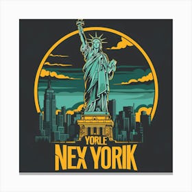 A Statue Of Liberty In New York Vector Design Il 1719923113 1 Canvas Print