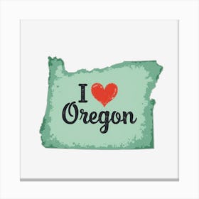 I Love Oregon Canvas Print