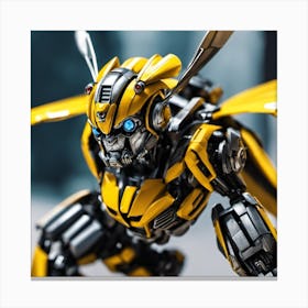 The Protector's Stare: Bumblebee's Focus Canvas Print