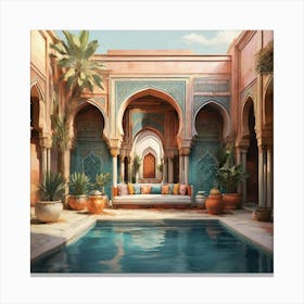 Moroccan Villa Canvas Print