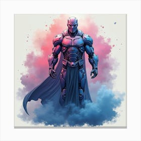 Titan With A Crystalized Watercolor Background 1 Canvas Print