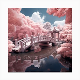 Pink Bridge Canvas Print