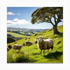 Grass Plant Day Scenic Tour Tourism Rural Green Farm Auckland Cute New Background Scener (5) Canvas Print