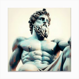 Greek God Statue - Painting Canvas Print