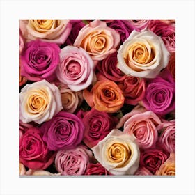 Colorful Roses Background 56 Canvas Print