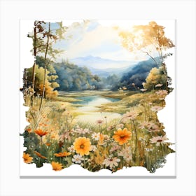 Wildflowers In The Meadow Canvas Print