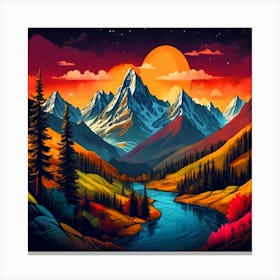 Landscape Painting Canvas Print