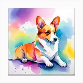 Corgi Painting 32 Canvas Print