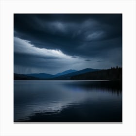 Dark Sky Over Lake Canvas Print