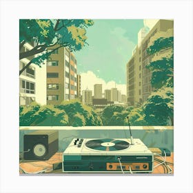 Dj In The City Canvas Print