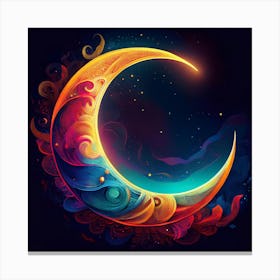 Glowing moon Canvas Print