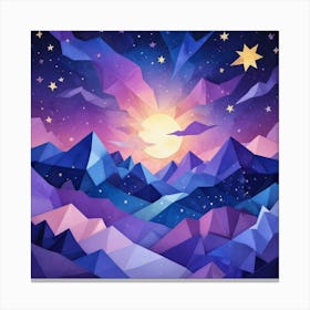 Polygonal Background Canvas Print