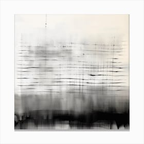 Minimalist Black and White Abstract First Discovered 1 Canvas Print