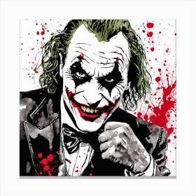 The Joker Portrait Ink Painting (31) Canvas Print
