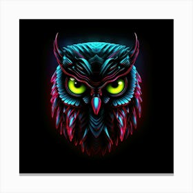 Neon Owl Leinwandbild