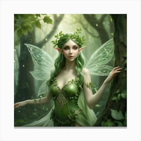 Fairy In The Woods Canvas Print