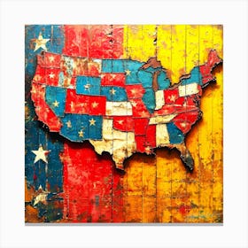 Patriotic USA - USA Inspired Canvas Print