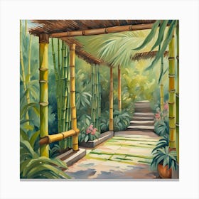 Bamboo and vines Canvas Print