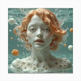 Girl In The Water 1 Canvas Print