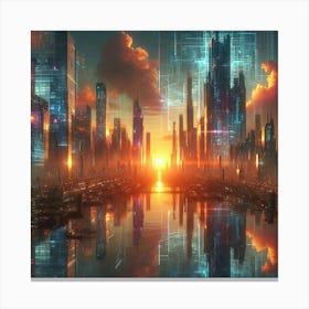 Futuristic Cityscape 7 Canvas Print