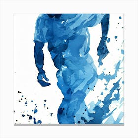 Watercolor - Baseball Player Running Canvas Print