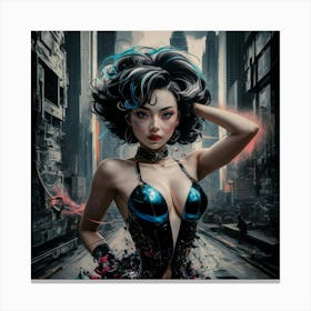 Cyber Girl Canvas Print