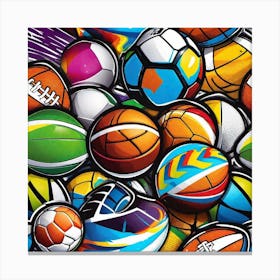 Sports Balls 1 Canvas Print