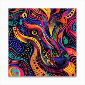 Psychedelic Dog Canvas Print