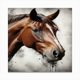 Horse Head Painting Canvas Print