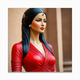 Statue Of Indian Woman Canvas Print