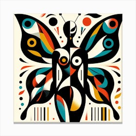 Colourful Butterfly Woman Canvas Print