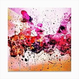 Abstract Painting The red stream of emotion Canvas Print