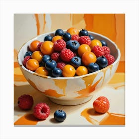 Berries In A Bowl 3 Canvas Print