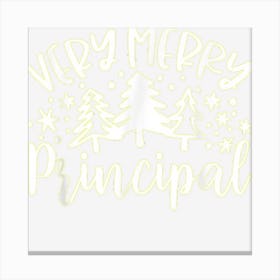 Very Merry Principal Christmas Tree Funny Xmas Party Gift Canvas Print