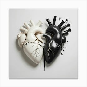 Two Broken Hearts Canvas Print