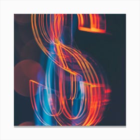 Abstract Light Of A Dollar Sign Canvas Print