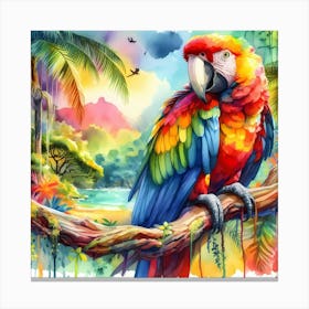 Colorful Parrot 3 Canvas Print