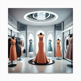 Futuristic Fashion Store Canvas Print