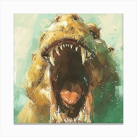 T-Rex Dinosaur Art Canvas Print