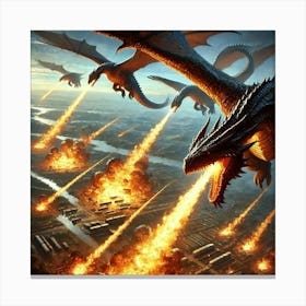 Dragons Of The Sky Targeting Supply Lines Canvas Print