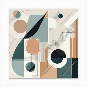 Geometric abstract art in a minimalist style, with clean lines and muted tones Canvas Print