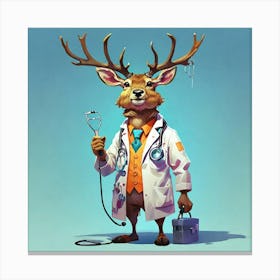 Doctor Deer 2 Canvas Print