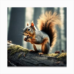 Squirrel In The Forest 253 Canvas Print