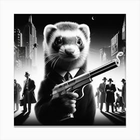 Ferret In A Suit Canvas Print