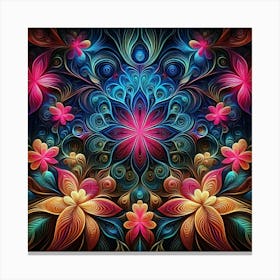 Psychedelic Flower 2 Canvas Print