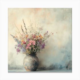 Wildflowers In A Vase 3 Canvas Print