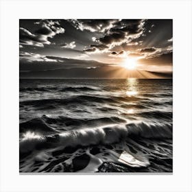 Sunset Over The Ocean 212 Canvas Print