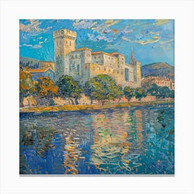 Van Gogh Style. Papal Palace of Avignon Series. 2 Canvas Print