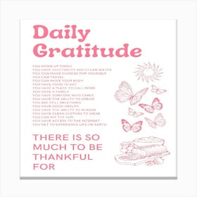 Daily Gratitude Canvas Print