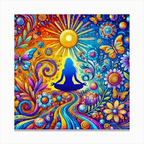 Colorful Mental Health Art for Relaxation and Positivity – Uplifting Mindfulness Design Canvas Print